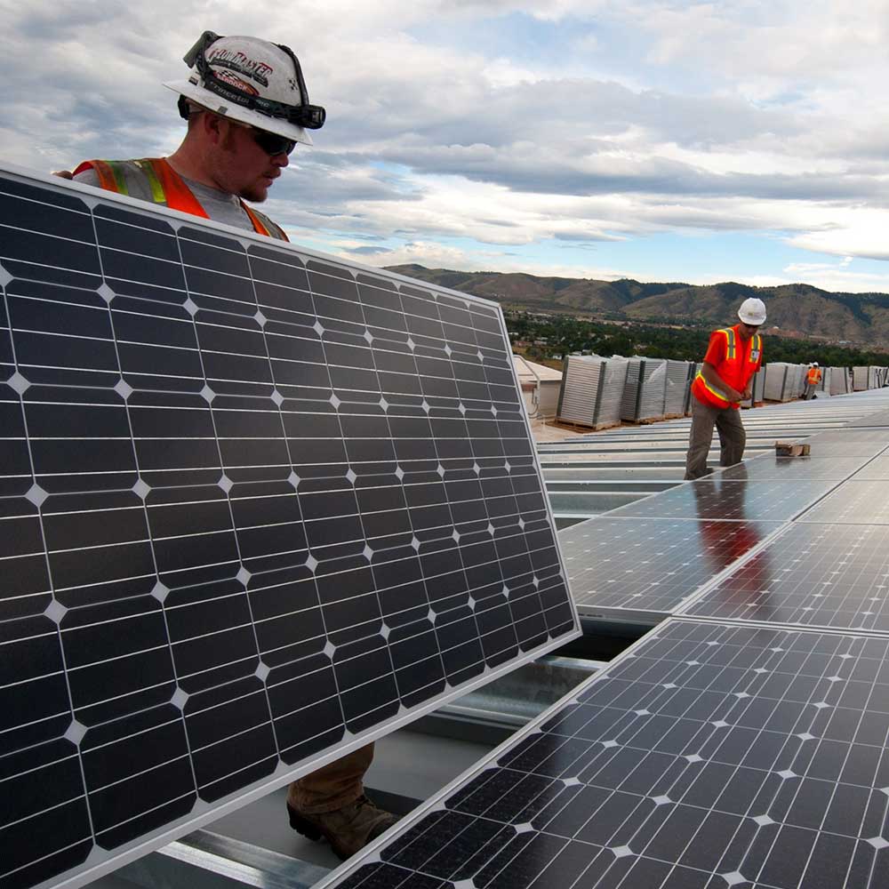 Solar panel installation